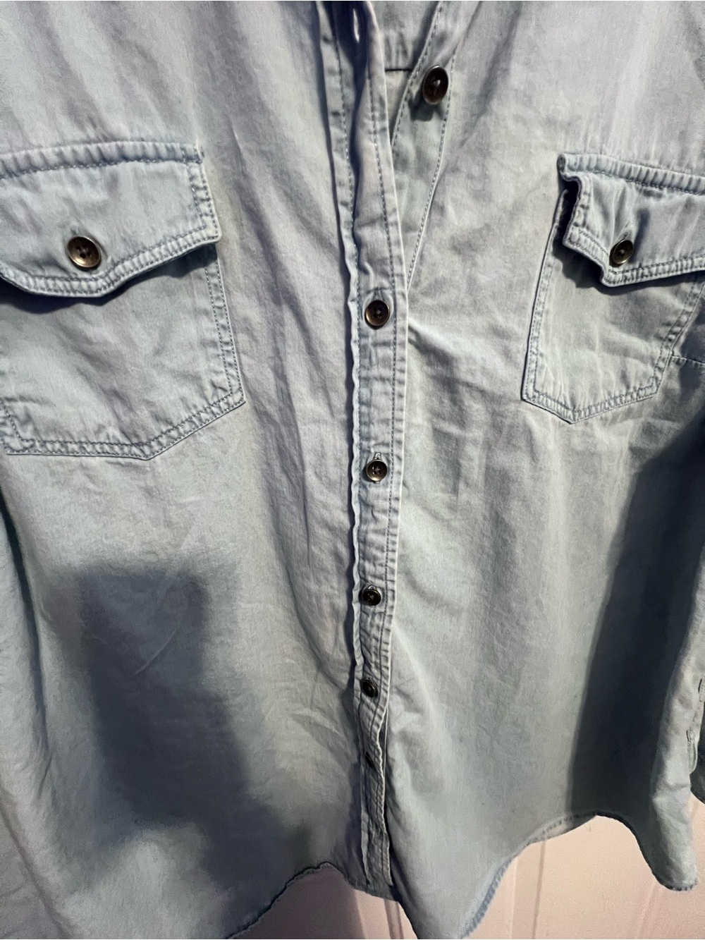 torrid Light Wash Denim Shirt - Picture 3 of 5